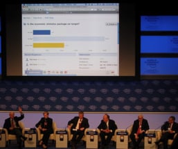 Encuesta online publicada en facebook durante el foro de davos